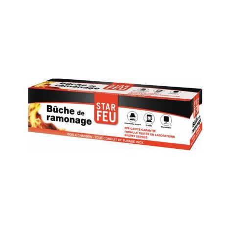 Bûche de ramonage pour cheminée – Action catalytique renforcée – Certificat d'assurance – Pour poêles et chaudières – Fabre Graines (1/3)