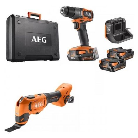 Pack perceuse à percussion Brushless 18V + Multitool 18V - CK18-AR-2BX-X02B - AEG Powertools (1/5)