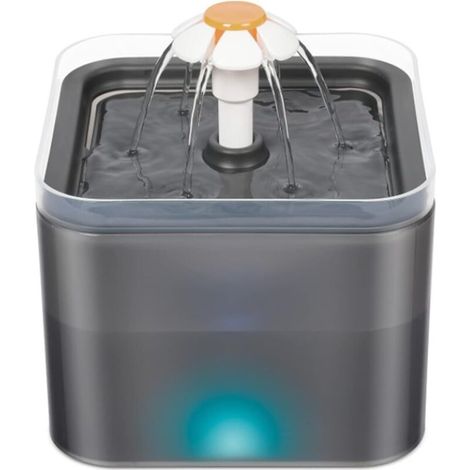 Trinkbrunnen für Katzen und Hunde, geräuschloser Wasserspender für Katzen mit austauschbarem Filter, grau (1/5)