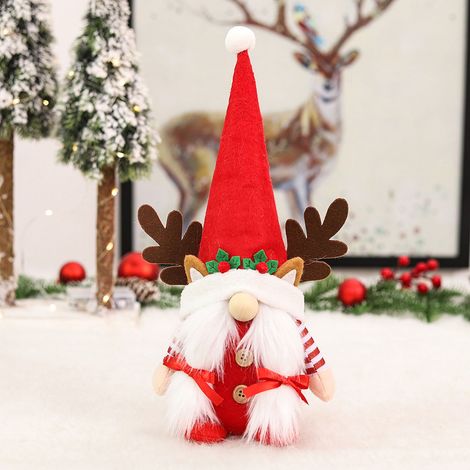 Gnome - Rudolph - Décoration Arbre De Noël - 35 x 11 x 7 cm - Coton - 137 g - 1 Pièce (1/3)