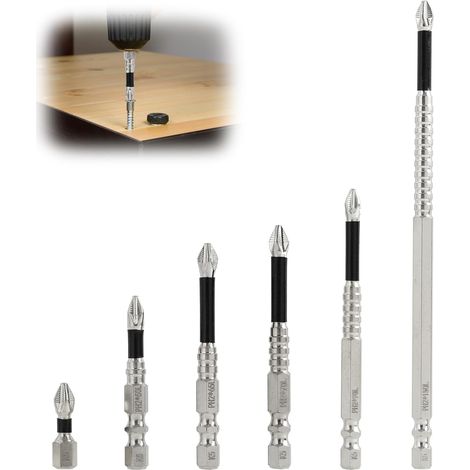 Set D’Embouts K5 Embouts Cruciformes Antidérapants K5 & Haut Magnetic Tournevis Bit À Choc, Adaptable À L’Extension D’Embouts (1/5)