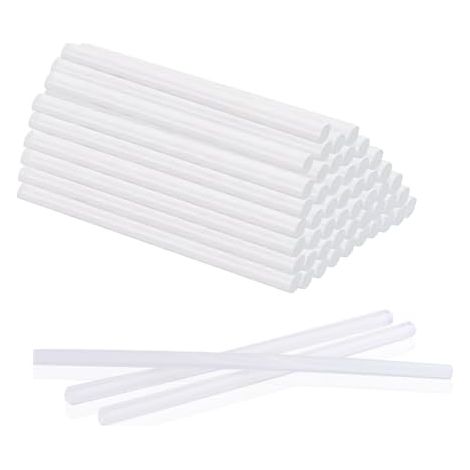 [MAI USATO]Confezione da 53 stick di colla a caldo, Ø 7 mm x 190 mm, stick di colla a caldo, stick di colla a caldo, trasparenti, per pistole per colla, fai da te, riparazione e decorazione (1/5)