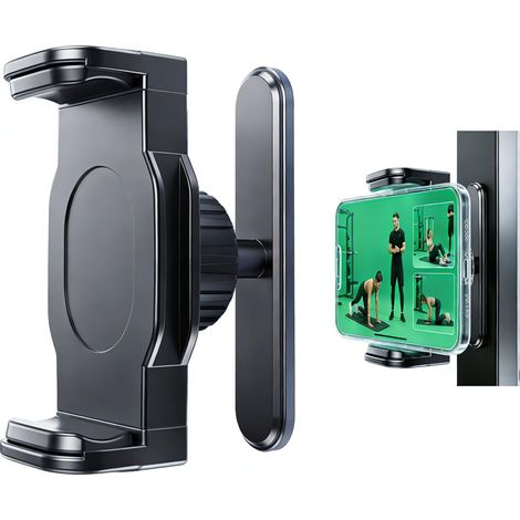 Support de Téléphone Magnétique pour Salle de Sport Réglable à 360° Support Magnétique Réglable Aimant Telephone Voiture  4" à 6.7" (1/5)