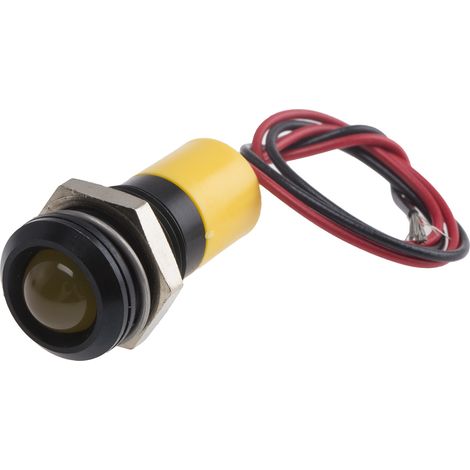 Voyant LED lumineux Jaune RS PRO, dia. 14mm, 220V c.a., IP67 ( Prix pour 1 )