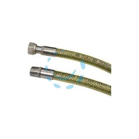 TUBO GAS FLESSIBILE IN ACCIAIO INOX CON GUANINA MF - cm.50