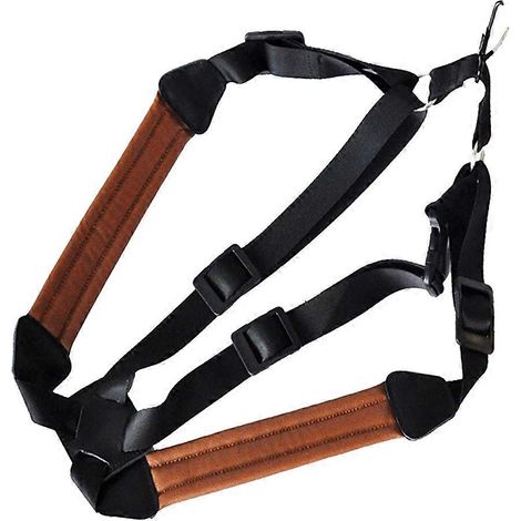 Sangle d'épaule universelle double en cuir pour saxophone (1/5)