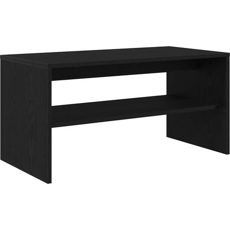 Mueble TV versátil para salón almacenamiento 80 x 40 x 40 cm madera contrachapada roble negro 020051229 (1/5)
