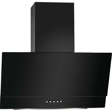 Hotte murale noire 302 m³/h – 3 vitesses – Filtre à graisse aluminium lavable – Niveau sonore 68 dB – Éclairage LED 2 x 4 W – Bomann (1/5)