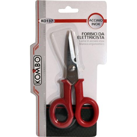 KOMBO - Forbici da Elettricista 5,5":Lama in Acciaio INOX 3.0mm2Cr13