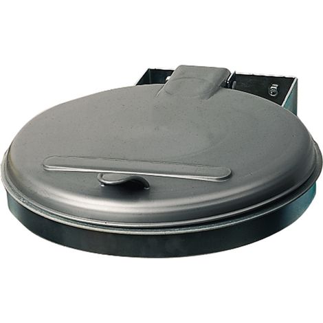 Pattumiera L400xP510mm 120l coperchio argento (KS) VAR