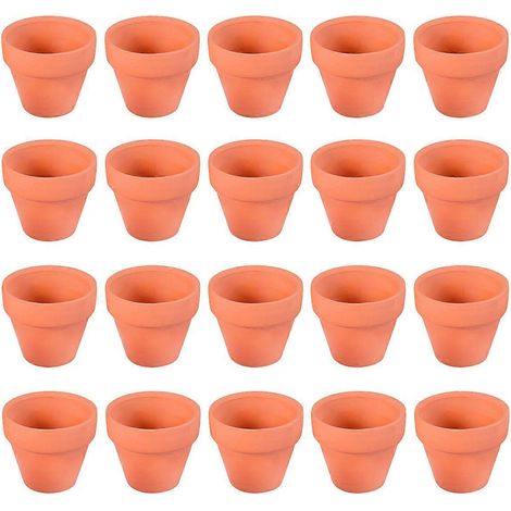 BESTONZON Lot de 20 petits pots en terre cuite, en céramique, parfaits pour cactus, plantes grasses et autres végétaux. Idéaux pour les loisirs créatifs et les cadeaux de mariage.