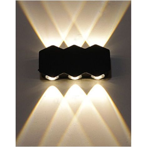 Applique murale extérieure à LED Lampe de patio intérieure et extérieure à LED étanche à lumière blanche chaude