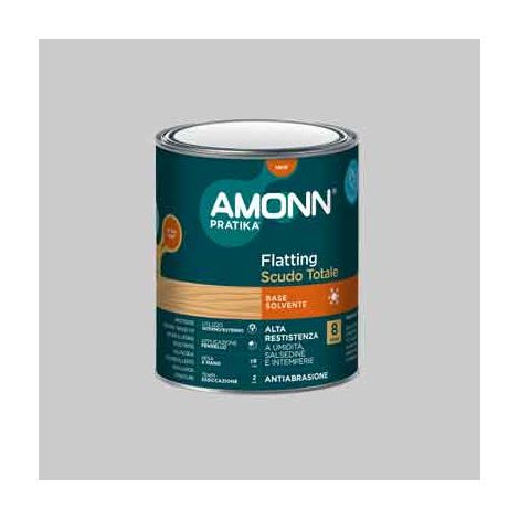 FLATTING PER ESTERNO A SOLVENTE 'SCUDO TOTALE' AMONN 2,50 lt - Lucido - AMONN