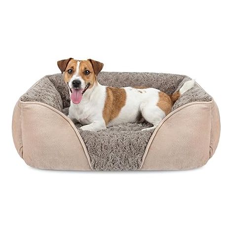 Panier Chien Moyen Taille, Lit Chien Lavable, 63x53x20cm Panier Chien Anti-Anxiété (1/5)