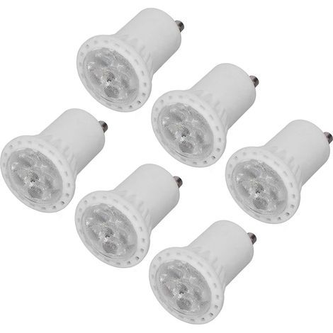 6pcs LED MR11 Ampoules Dimmable GU10 Céramique Économie d'énergie 4W 360LM Pas d'UV Angle de faisceau de 120 degrés Support GU10 Outil d'éclairage domestique AC 220V Lumière chaude,A (1/4)