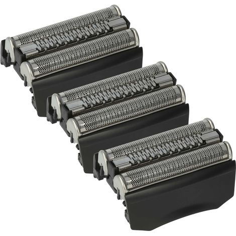 vhbw 3x testina sostituisce Braun 70B, 70S per rasoio elettrico, nero