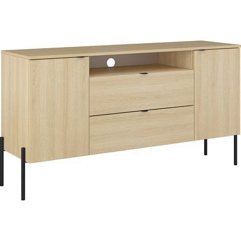 Buffet Lucilla mit 2 Schubladen und 2 Türen, Holzoptik, 140cm