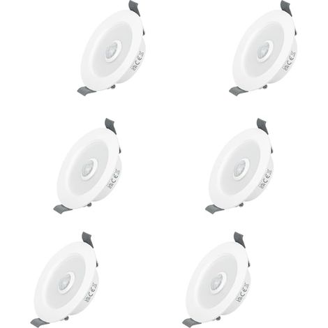 Lot de 6 Spot LED Encastrable Extra Plat avec Detecteur de Mouvement (1/5)