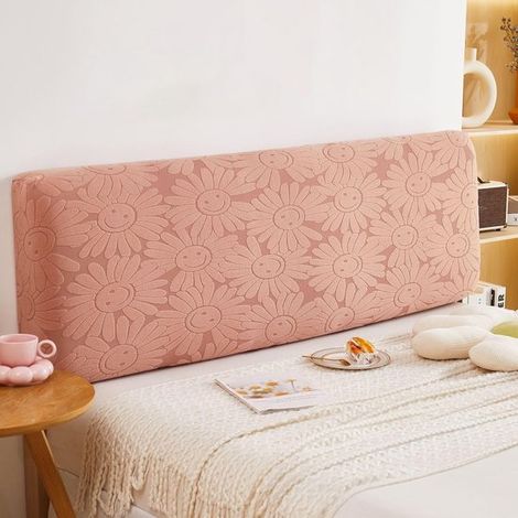 Copritestiera da 180 cm con motivo floreale rosa (1/5)
