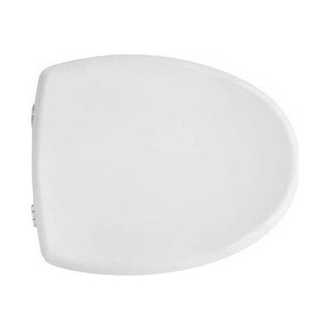 Asiento de inodoro de madera blanca para jarrón Dolomite Novella ancho 36 cm bisagras ajustables