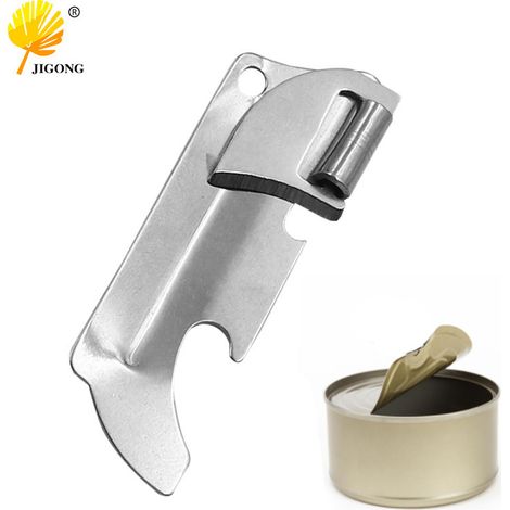 Ouvre-boîte multifonction en acier inoxydable, mini ouvre-bouteille pliable, outil ouvre-boîte portable