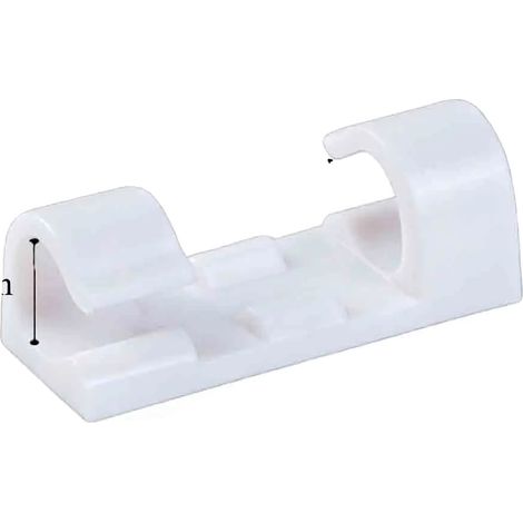 Clip para gestión de cables, organización eficiente de cables, diseño de plástico duradero, blanco-grande (1/2)