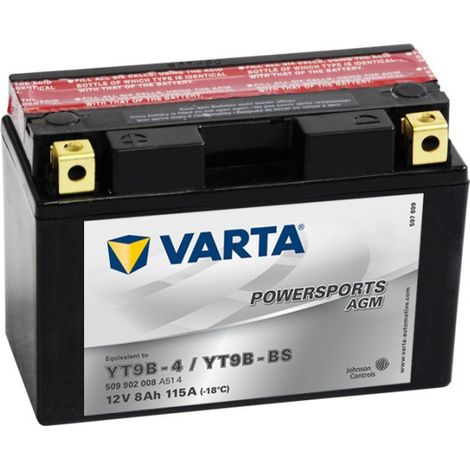 Batterie Moto VARTA YT9B-BS 12V 8AH 115A (1/4)