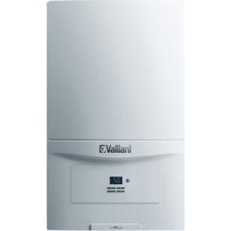 Vaillant – Chaudière gaz à condensation 23 kW – Évacuation des fumées Ø60/100mm – Compatible systèmes solaires – Design compact et efficace