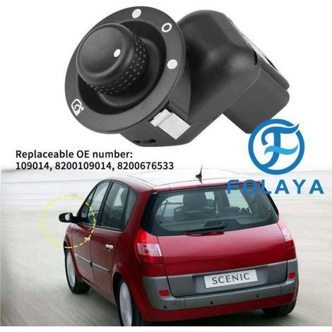 Bouton Commande Retroviseur, 1914 821914 Electrique Reglage Extérieur Miroir Interrupteur pour Scenic 2 Clio 3 Laguna II Még (1/4)