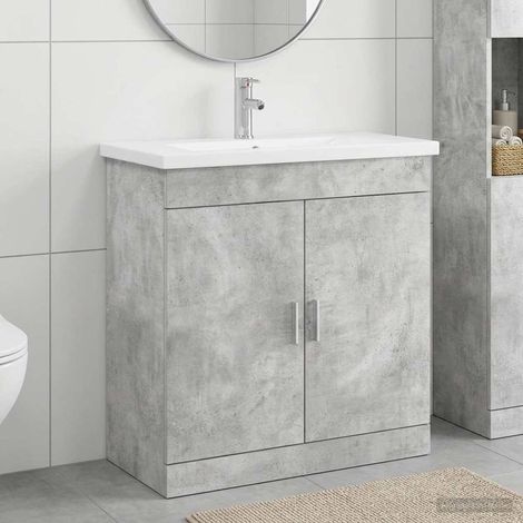 Juego de muebles de baño Gris Hormigón 81 x 40 x 84,5 cm