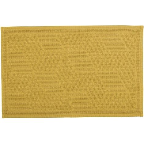Tapis de bain Coton CUBO 50x80cm Safran Spirella (1/5)