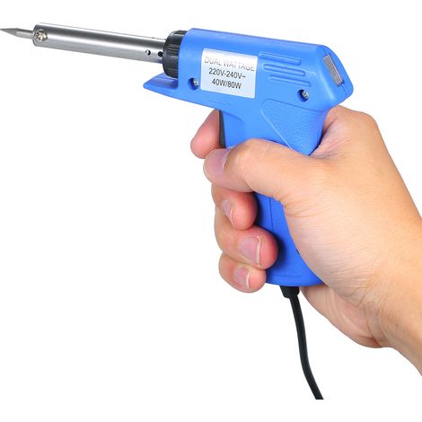 Fer à souder électrique Double puissance, type pistolet réglable bleu 40W/80W (1/5)