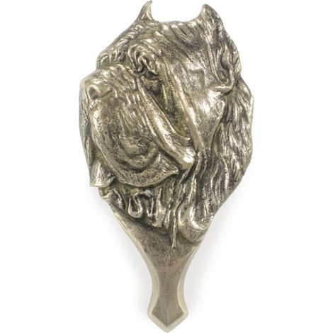 Mastín napolitano, Mastino napoletano - aldaba con forma de cabeza de perro, aldaba de latón, decoración retro para puertas de Art-Dog (1/5)