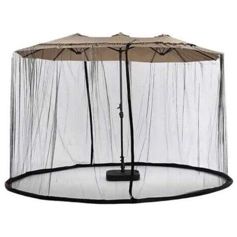 Kaelt - BUNTHAUS Moustiquaire double face pour parasol de terrasse, filet , fond de tuyau d'eau avec double fermeture éclair, auvent escamotable (1/5)
