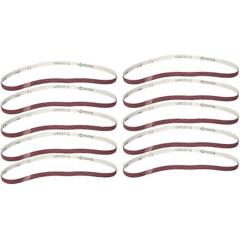 10 Stück Schleifband Aluminiumoxid Schleifpapier Schleifband 533 x 9 mm (800)