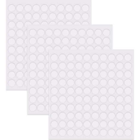 300 pièces d'autocollants adhésifs double face transparents de 10 mm de diamètre, ruban adhésif amovible sans trace, adapté au bricolage et à la maison (1/5)