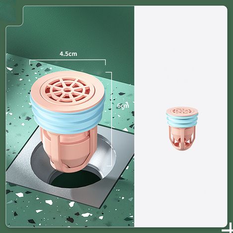 Set di 2 filtri per capelli per scarichi a pavimento (rosa + blu), ZQKLA (1/5)