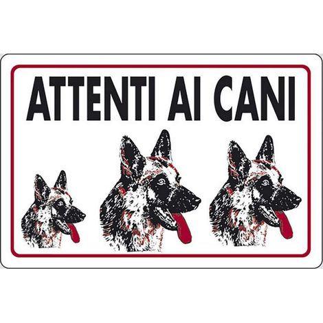 START Cartello Attenti ai Cani abitazioni privati 30CMx20CM Accessorio Originale
