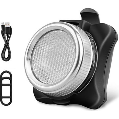 Luce per bicicletta a LED, luce per bicicletta ricaricabile tramite USB, luce anteriore e posteriore a LED COB super luminosa, alimentata a batteria da 100 lm per la guida notturna