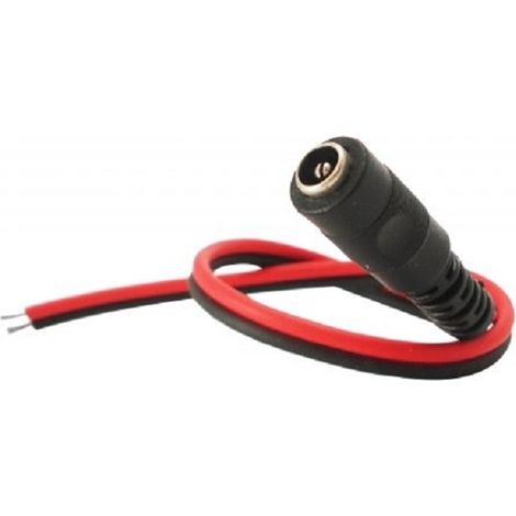 TRADE SHOP - Cavo Connettore Dc Femmina 23 Cm 2.1x5.5mm Alimentazione Telecamere Cctv -