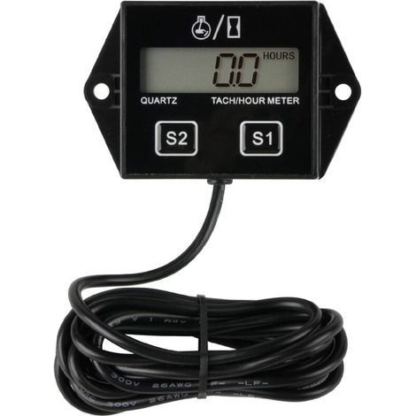 Digital Hour Meter Tachometer, Maintenance Reminder, Replaceable Battery, Auto Shut Off, Use for ZTR Lawn Mower Tractor Generator Marine ATV Snowmobile and Equi (1/5)