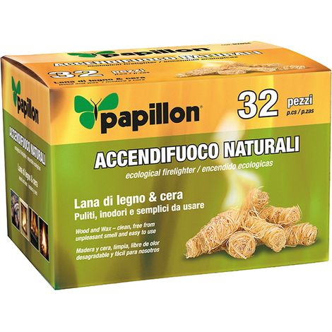 Papillon holzwolle und wachs feuerzeug 32pcs - c020302024