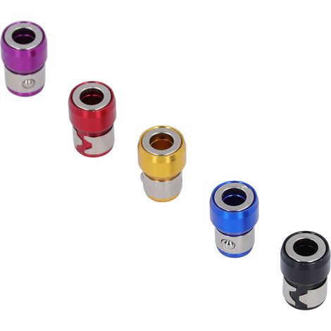 Lot de 10 anneaux magnétiques pour vis, 5 couleurs, en alliage d'aluminium, pour tournevis, fixation et assemblage. (1/5)