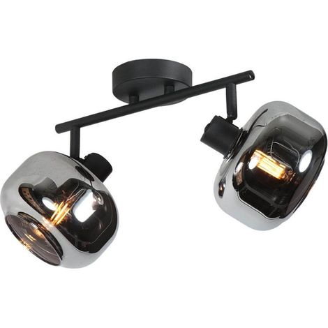 Mexlite - spot - Tenebris - noir - verre verre fumé - lampe en (1/3)