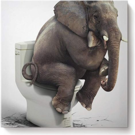 Cuadro sobre lienzo, elefante, impresión de alta resolución, marco de madera, sala de estar, dormitorio, oficina (1/5)