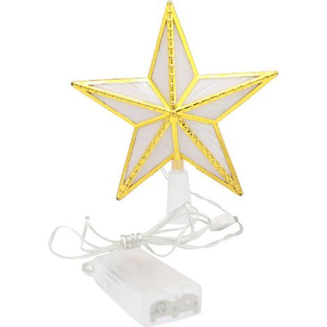 Etoile Sapin de Noel, Etoile d'arbre de Noel avec Base en Spirale, Lampe Décorative LED pour Noël, Decoration Noel Intérieur & Extérieur pour Maison Salon Chambre Jardin, Or (1/5)