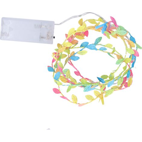 Guirlande lumineuse LED en forme de feuilles colorées pour chambre, décoration de Noël, mariage, cadeaux et loisirs créatifs (1/5)