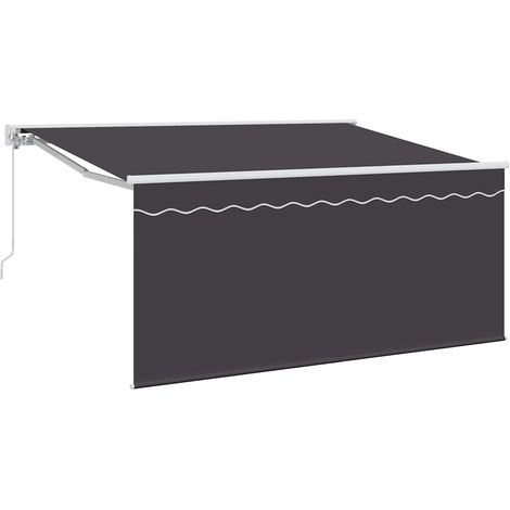 Maison Exclusive - Tenda Retrattile Rigato Antracite 300 x 200 cm Tessuto