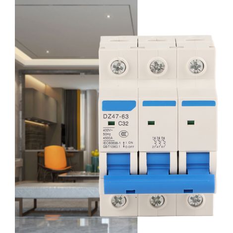 Disjoncteur différentiel DZ47-63 3P 32A 400V (1/5)