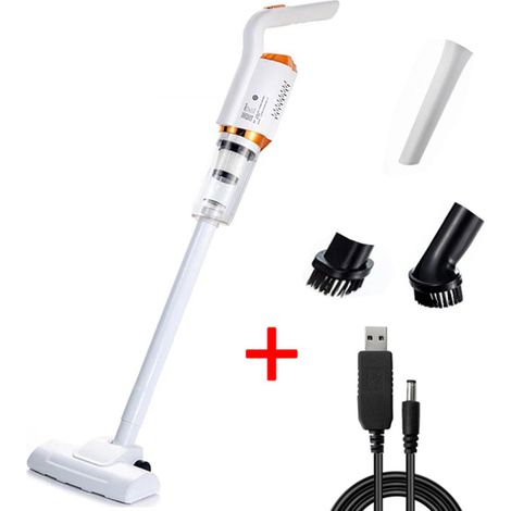 Trade Shop - Cable De Vacío De Batería Recargable 2in1 A Cable 2in1 Aspirador De Aspirante De Polvo C Accesorios - (1/5)